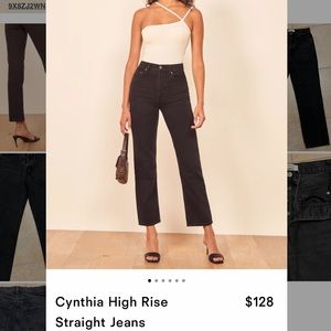 Reformation Cynthia High Rise Straight Jeans